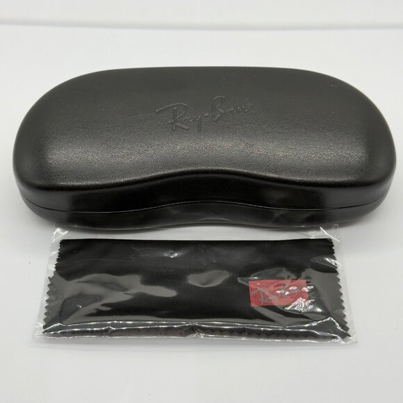 Ray-Ban Universal Medium Black Hard Sunglasses Eyeglasses Case w/ Cleaning Cloth - Picture 1 of 6